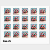 Sticker Carré Joyeuse Saint-Valentin (Feuille)