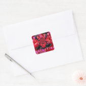 Sticker Carré Joyeuse Saint Valentin Red Infinity Art Rose (Enveloppe)