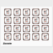 Sticker Carré Joyeuse sorcière Halloween (Feuille)