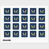 Sticker Carré Joyeuses Ailes d'Ange de Noël (Feuille)