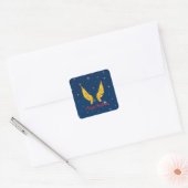 Sticker Carré Joyeuses Ailes d'Ange de Noël (Enveloppe)