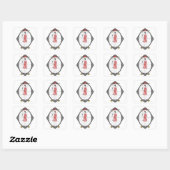 Sticker Carré Joyeuses Fêtes (Feuille)