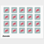 Sticker Carré Joyeuses fêtes (Feuille)
