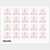 Sticker Carré Joyeuses Fêtes (Feuille)
