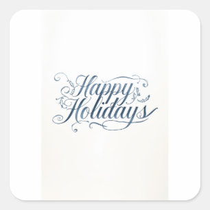 Sticker Carré Joyeuses Fêtes Joyeux Noël Famille Nouvel An