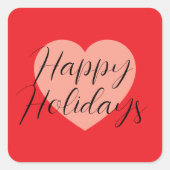 Sticker Carré Joyeuses Fêtes Joyeux Noël Moment de Fête Cœur (Devant)