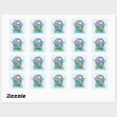 Sticker Carré Joyeuses Pâques Snoopy (Feuille)