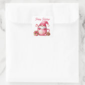 Sticker Carré Joyeuses vacances cacao gnome Noël (Sac)