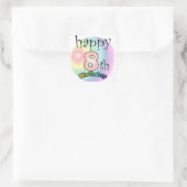 Sticker Carré Joyeux 8e anniversaire (roze) (Sac)