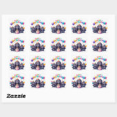 Sticker Carré Joyeux anniversaire (Feuille)