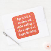Sticker Carré Joyeux anniversaire (Enveloppe)