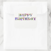 Sticker Carré Joyeux anniversaire (Sac)
