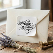 Sticker Carré Joyeux anniversaire