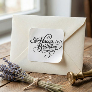 Sticker Carré Joyeux anniversaire