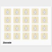 Sticker Carré Joyeux anniversaire (Feuille)