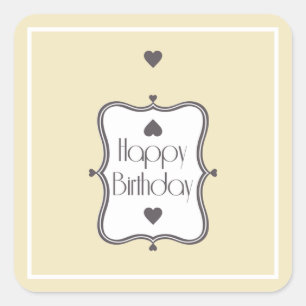 Sticker Carré Joyeux anniversaire
