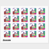 Sticker Carré Joyeux anniversaire (Feuille)