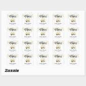 Sticker Carré Joyeux anniversaire acclamations à # années Script (Feuille)