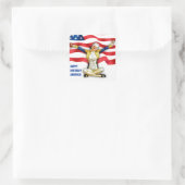 Sticker Carré Joyeux anniversaire, Amérique. Armoire rétro (Sac)