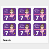 Sticker Carré Joyeux anniversaire Ballerina (Feuille)