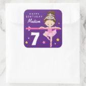 Sticker Carré Joyeux anniversaire Ballerina (Sac)