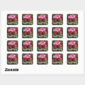 Sticker Carré Joyeux Anniversaire Cherry Parfait Rose #1-2 Stick (Feuille)