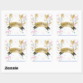 Sticker Carré Joyeux Anniversaire, conception festive, (Feuille)