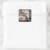 Sticker Carré Joyeux anniversaire Custom 21 Photo Collage Cadeau (Sac)