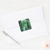 Sticker Carré Joyeux anniversaire Diva Girl | Nom do-it-yourself (Enveloppe)