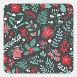 Sticker Carré Joyeux anniversaire et Joyeux Noël