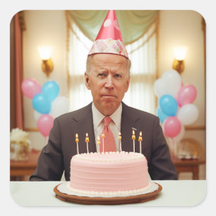 Sticker Carré Joyeux anniversaire Joe