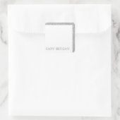 Sticker Carré Joyeux Anniversaire Moderne Luxe Parties scintilla (Sac)