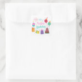 Sticker Carré Joyeux anniversaire souriant (Sac)