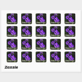 Sticker Carré Joyeux Anniversaire Violet Trailing Lantana #1 Sti (Feuille)