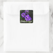 Sticker Carré Joyeux Anniversaire Violet Trailing Lantana #1 Sti (Sac)