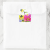 Sticker Carré Joyeux Bouquet de fleurs (Sac)