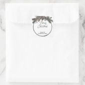 Sticker Carré Joyeux Cadeaux de Noël Enveloppes Vacances Voeux (Sac)