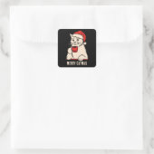 Sticker Carré Joyeux catmas (Sac)