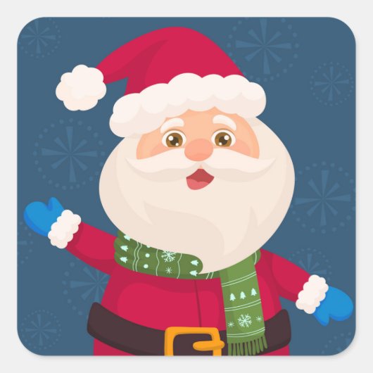 Sticker Carré Joyeux changement de père Noël (Devant)