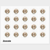 Sticker Carré Joyeux Chiens Goldendoodle de Pâques (Feuille)