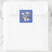 Sticker Carré Joyeux Chuseok avec Persimmon Tree (Sac)