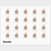 Sticker Carré Joyeux Citrouille Jack-o'-lantern Halloween (Feuille)