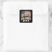 Sticker Carré Joyeux Columbus Day of Exploration and Reflection (Sac)
