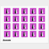 Sticker Carré Joyeux couple (Feuille)