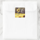 Sticker Carré Joyeux couplet de la Bible avec des tournesols (Sac)