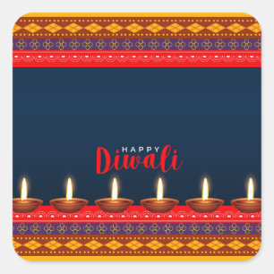 Sticker Carré Joyeux Diwali