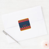 Sticker Carré Joyeux Diwali   (Enveloppe)