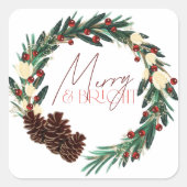 Sticker Carré Joyeux et brillant saisonnier (Devant)