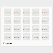 Sticker Carré Joyeux Et Clair Classique (Feuille)