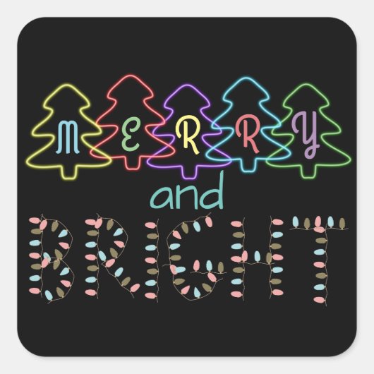 Sticker Carré Joyeux et lumineux (Devant)